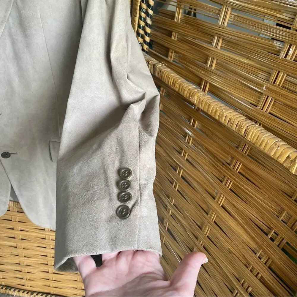 Vintage Christian Dior Monsieur Classic greige Mens suede Blazer 43L union made